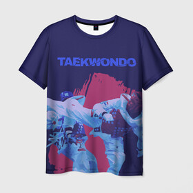 Мужская футболка 3D с принтом Taekwondo в Ухте, 100% полиэфир | прямой крой, круглый вырез горловины, длина до линии бедер | taekwondo | восточные единоборства | единоборства | теквондо | тхэквондо | тэквондо