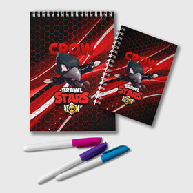 Блокнот BRAWL STARS CROW: в Ухте, 100% бумага | 48 листов, плотность листов — 60 г/м2, плотность картонной обложки — 250 г/м2. Листы скреплены удобной пружинной спиралью. Цвет линий — светло-серый
 | bibi | brawl stars | crow | el brown | leon | leon shark | max | sally leon | shark | stars | акула | биби | ворон | леон