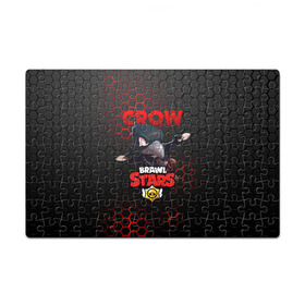 Пазл магнитный 126 элементов с принтом BRAWL STARS CROW | ВОРОН в Ухте, полимерный материал с магнитным слоем | 126 деталей, размер изделия —  180*270 мм | bibi | brawl stars | crow | el brown | leon | leon shark | max | sally leon | shark | stars | акула | биби | ворон | леон