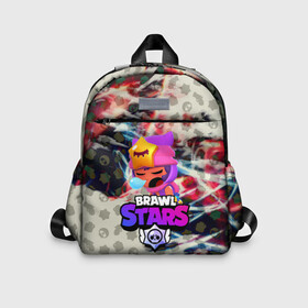 Детский рюкзак 3D с принтом BRAWL STARS СЭНДИ в Ухте, 100% полиэстер | лямки с регулируемой длиной, сверху петелька, чтобы рюкзак можно было повесить на вешалку. Основное отделение закрывается на молнию, как и внешний карман. Внутри дополнительный карман. По бокам два дополнительных кармашка | 8 bit | bibi | brawl stars | brock | bull | crow | dinomike | el primo | leon | mobile game | nita | poko | ricochet | stars | tara | бравл старс | ворон | леон | мобильные игры