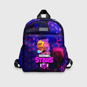 Детский рюкзак 3D с принтом BRAWL STARS:СЭНДИ в Ухте, 100% полиэстер | лямки с регулируемой длиной, сверху петелька, чтобы рюкзак можно было повесить на вешалку. Основное отделение закрывается на молнию, как и внешний карман. Внутри дополнительный карман. По бокам два дополнительных кармашка | 8 bit | bibi | brawl stars | brock | bull | crow | dinomike | el primo | leon | mobile game | nita | poko | ricochet | stars | tara | бравл старс | ворон | леон | мобильные игры