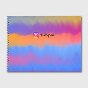 Альбом для рисования с принтом Instagram в Ухте, 100% бумага
 | матовая бумага, плотность 200 мг. | insta | instagram | instagramm | social | видео | инста | инстаграм | инстаграмм | приложение | социальная сеть | фото