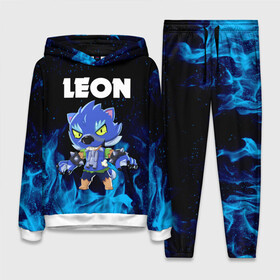 Женский костюм 3D (с толстовкой) с принтом BRAWL STARS LEON в Ухте,  |  | brawl stars | crow | leon | leon shark | leon werewolf | sally leon | shark | stars | werewolf | акула | берли | ворон | леон | леон акула | оборотень | оборотень леон | спайк | эль примо