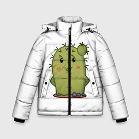 Зимняя куртка для мальчиков 3D кактус: в Ухте, ткань верха — 100% полиэстер; подклад — 100% полиэстер, утеплитель — 100% полиэстер | длина ниже бедра, удлиненная спинка, воротник стойка и отстегивающийся капюшон. Есть боковые карманы с листочкой на кнопках, утяжки по низу изделия и внутренний карман на молнии. 
Предусмотрены светоотражающий принт на спинке, радужный светоотражающий элемент на пуллере молнии и на резинке для утяжки | emoji рисунок | kaktus | кактус | кактусик | смайл | стикер | эмоджи