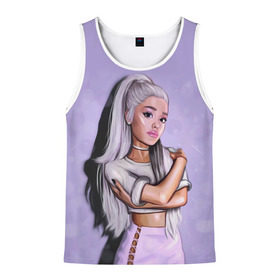 Мужская майка 3D с принтом Ariana Grande (Ариана Гранде) в Ухте, 100% полиэстер | круглая горловина, приталенный силуэт, длина до линии бедра. Пройма и горловина окантованы тонкой бейкой | ariana grande | актриса | американская певица | ариана | ариана гранде | гранде | девушка | музыка | певица | песни | продюсер