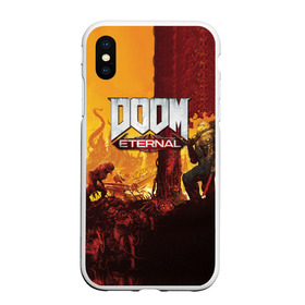 Чехол для iPhone XS Max матовый с принтом DOOM eternal 2020 в Ухте, Силикон | Область печати: задняя сторона чехла, без боковых панелей | Тематика изображения на принте: 2020 | dom | doom | eternal | fortnite | pubg | дом | дум | дуум | пабг | пубг | фортнайт