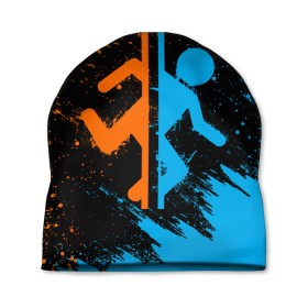 Шапка 3D PORTAL: в Ухте, 100% полиэстер | универсальный размер, печать по всей поверхности изделия | aperture laboratories | glados | portal | portal 2 | valve | гладос | портал | портал 2 | челл