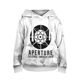 Детская толстовка 3D с принтом PORTAL в Ухте, 100% полиэстер | двухслойный капюшон со шнурком для регулировки, мягкие манжеты на рукавах и по низу толстовки, спереди карман-кенгуру с мягким внутренним слоем | aperture laboratories | glados | portal | portal 2 | valve | гладос | портал | портал 2 | челл