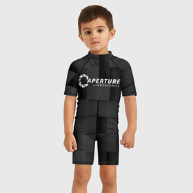 Детский купальный костюм 3D PORTAL: в Ухте, Полиэстер 85%, Спандекс 15% | застежка на молнии на спине | aperture laboratories | glados | portal | portal 2 | valve | гладос | портал | портал 2 | челл