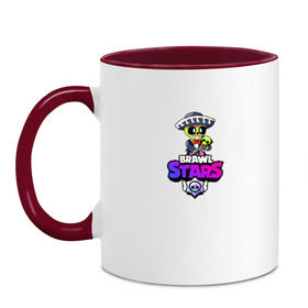 Кружка двухцветная с принтом BRAWL STARS:ПОКО в Ухте, керамика | объем — 330 мл, диаметр — 80 мм. Цветная ручка и кайма сверху, в некоторых цветах — вся внутренняя часть | bibi | brawl stars | brock | bull | crow | dinomike | el primo | leon | mobile game | nita | poko | ricochet | stars | tara | бравл старс | ворон | леон | мобильные игры