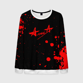 Мужской свитшот 3D с принтом АлисА в Ухте, 100% полиэстер с мягким внутренним слоем | круглый вырез горловины, мягкая резинка на манжетах и поясе, свободная посадка по фигуре | alisa | rock | ussr | алиса | алиса группа | константин кинчев | рок | ссср