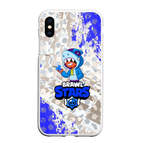Чехол для iPhone XS Max матовый с принтом BRAWL STARS LEON SHARK в Ухте, Силикон | Область печати: задняя сторона чехла, без боковых панелей | 8 bit | bibi | brawl stars | brock | bull | crow | dinomike | el primo | leon | mobile game | nita | poko | ricochet | stars | tara | бравл старс | ворон | леон | мобильные игры