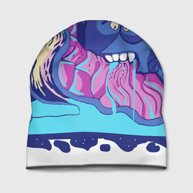 Шапка 3D с принтом Улитка в Ухте, 100% полиэстер | универсальный размер, печать по всей поверхности изделия | красочный | мультик | неон | панцирь | прикол | улитка | юмор | яркий