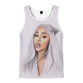 Мужская майка 3D с принтом Ariana Grande (Ариана Гранде) в Ухте, 100% полиэстер | круглая горловина, приталенный силуэт, длина до линии бедра. Пройма и горловина окантованы тонкой бейкой | ariana grande | актриса | американская певица | ариана | ариана гранде | гранде | девушка | музыка | певица | песни | продюсер