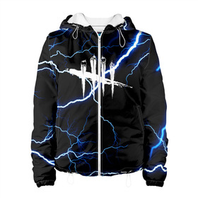 Женская куртка 3D с принтом DEAD BY DAYLIGHT в Ухте, ткань верха — 100% полиэстер, подклад — флис | прямой крой, подол и капюшон оформлены резинкой с фиксаторами, два кармана без застежек по бокам, один большой потайной карман на груди. Карман на груди застегивается на липучку | dbd | dead by daylight | survival horror | дбд | мертвы к рассвету