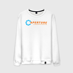 Мужской свитшот хлопок с принтом Aperture Laboratorie в Ухте, 100% хлопок |  | aperture | half life | laboratorie | portal | головоломка | портал | телепорт