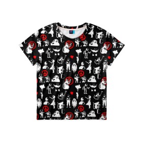 Детская футболка 3D с принтом Banksy в Ухте, 100% гипоаллергенный полиэфир | прямой крой, круглый вырез горловины, длина до линии бедер, чуть спущенное плечо, ткань немного тянется | banksy | анархизм | андерграунд | антивоенное движение | антиимпериализм | антикапитализм | бенкс | бенкси | бристоль | бэнкс | бэнкси | граффити | нигилизм | стрит арт | художник