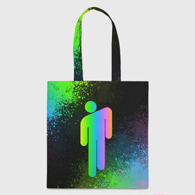 Сумка 3D повседневная с принтом BILLIE EILISH в Ухте, 100% полиэстер | Плотность: 200 г/м2; Размер: 34×35 см; Высота лямок: 30 см | be | billie | billie eilish | blohsh | ghoul | билли | билли айлиш