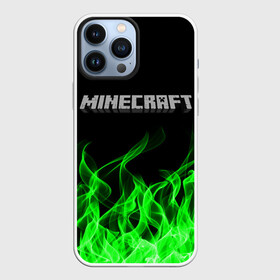 Чехол для iPhone 13 Pro Max с принтом MINECRAFT FIRE в Ухте,  |  | Тематика изображения на принте: block | creeper | cube | minecraft | pixel | блок | геометрия | крафт | крипер | кубики | майнкрафт | пиксели