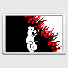 Магнит 45*70 MONOKUMA.: в Ухте, Пластик | Размер: 78*52 мм; Размер печати: 70*45 | anime | bear | black  white | danganronpa | kurokuma | monodam | monokuma | monomi | monotaro | pink | rabbit | school | shirokuma | аниме | главарь | мoноми | монокума | черно белый | школа