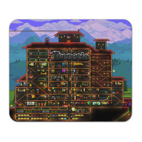 Коврик для мышки прямоугольный с принтом TERRARIA в Ухте, натуральный каучук | размер 230 х 185 мм; запечатка лицевой стороны | game | pixel | terraria | игра | пиксель | террариа