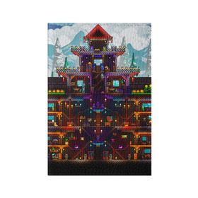 Обложка для паспорта матовая кожа Terraria: в Ухте, натуральная матовая кожа | размер 19,3 х 13,7 см; прозрачные пластиковые крепления | game | pixel | terraria | игра | пиксель | террариа