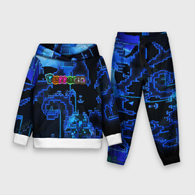 Детский костюм 3D (с толстовкой) с принтом Terraria в Ухте,  |  | game | pixel | terraria | игра | пиксель | террариа