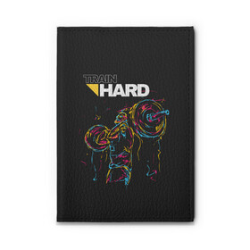 Обложка для автодокументов Train hard: в Ухте, натуральная кожа |  размер 19,9*13 см; внутри 4 больших “конверта” для документов и один маленький отдел — туда идеально встанут права | lifting | wheight lifting | wheightlifting | тяжелая атлетика | штанга | штангист