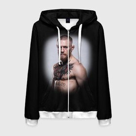Мужская толстовка 3D на молнии с принтом Conor McGregor в Ухте, 100% полиэстер | длина до линии бедра, манжеты и пояс оформлены мягкой тканевой резинкой, двухслойный капюшон со шнурком для регулировки, спереди молния, по бокам два кармана | conor | conor mcgregor | mcgregor | mma | ufc | бокс | борьба | конор | конор мак грегор | мма | юфс