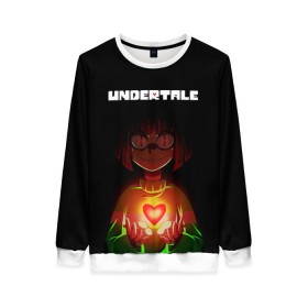 Женский свитшот 3D с принтом UNDERTALE CHARA в Ухте, 100% полиэстер с мягким внутренним слоем | круглый вырез горловины, мягкая резинка на манжетах и поясе, свободная посадка по фигуре | asriel dreemurr | chara | frisk | gaster blaster | sans | undertale | азриэль дримурр | андертейл | андрайн | гастер | меттатон | санс | фриск | чара