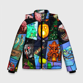 Зимняя куртка для мальчиков 3D Terraria allpic: в Ухте, ткань верха — 100% полиэстер; подклад — 100% полиэстер, утеплитель — 100% полиэстер | длина ниже бедра, удлиненная спинка, воротник стойка и отстегивающийся капюшон. Есть боковые карманы с листочкой на кнопках, утяжки по низу изделия и внутренний карман на молнии. 
Предусмотрены светоотражающий принт на спинке, радужный светоотражающий элемент на пуллере молнии и на резинке для утяжки | game | pixel | terraria | игра | пиксель | террариа