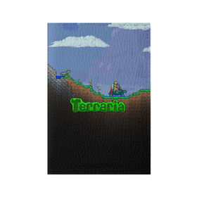 Обложка для паспорта матовая кожа terraria game: в Ухте, натуральная матовая кожа | размер 19,3 х 13,7 см; прозрачные пластиковые крепления | game | pixel | terraria | игра | пиксель | террариа
