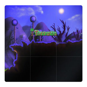 Магнитный плакат 3Х3 с принтом TERRARIA в Ухте, Полимерный материал с магнитным слоем | 9 деталей размером 9*9 см | game | pixel | terraria | игра | пиксель | террариа