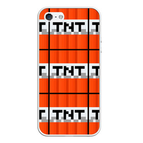Чехол для iPhone 5/5S матовый с принтом Minecraft-Динамит в Ухте, Силикон | Область печати: задняя сторона чехла, без боковых панелей | minecraft | майн | майнкрафт | минекрафт