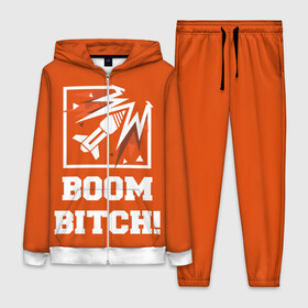 Женский костюм 3D с принтом Boom Bitch в Ухте,  |  | ace | diamond | epic | fails | funny | gameplay | mozzie | pro league | pvp | r6 | r6s | random | update | герой | дым | огонь | осада | пламя | радуга | снайпер | сражения | туман | шутер