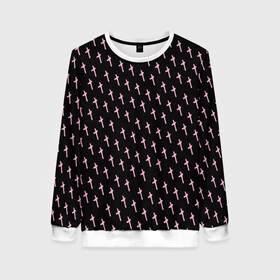 Женский свитшот 3D с принтом LiL PEEP Pattern в Ухте, 100% полиэстер с мягким внутренним слоем | круглый вырез горловины, мягкая резинка на манжетах и поясе, свободная посадка по фигуре | lil peep | lil prince | pink | зарубежная музыка | лил пип | маленький принц