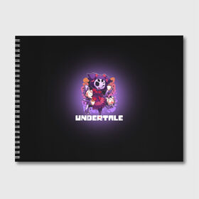 Альбом для рисования с принтом UNDERTALE в Ухте, 100% бумага
 | матовая бумага, плотность 200 мг. | asriel dreemurr | chara | frisk | gaster blaster | sans | undertale | азриэль дримурр | андертейл | андрайн | гастер | меттатон | санс | фриск | чара
