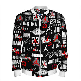 Мужской бомбер 3D с принтом MICHAEL JORDAN LOGOBOMBING в Ухте, 100% полиэстер | застегивается на молнию, по бокам два кармана без застежек, по низу бомбера и на воротнике - эластичная резинка | 23 | bulls | chicago bulls | jordan | logo | michael jordan | nba | paris saint germain | psg | red | sport | быки | джордан | лого | майкл джордан | псж | спорт | чикаго буллс