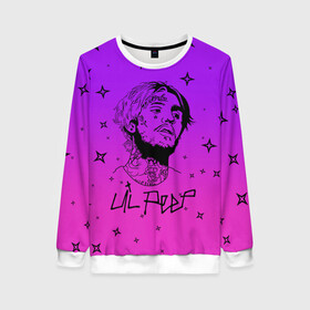 Женский свитшот 3D с принтом LIL PEEP. в Ухте, 100% полиэстер с мягким внутренним слоем | круглый вырез горловины, мягкая резинка на манжетах и поясе, свободная посадка по фигуре | lil peep | lil prince | pink | зарубежная музыка | зарубежный рэп | лил пип | маленький принц
