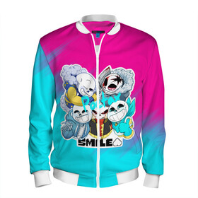 Мужской бомбер 3D с принтом UNDERTALE в Ухте, 100% полиэстер | застегивается на молнию, по бокам два кармана без застежек, по низу бомбера и на воротнике - эластичная резинка | asriel dreemurr | chara | frisk | gaster blaster | sans | undertale | азриэль дримурр | андертейл | андрайн | гастер | меттатон | санс | фриск | чара