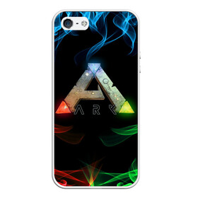 Чехол для iPhone 5/5S матовый Ark Survival Evolved: в Ухте, Силикон | Область печати: задняя сторона чехла, без боковых панелей | ark survival evolved | dino | game | динозавр | игры