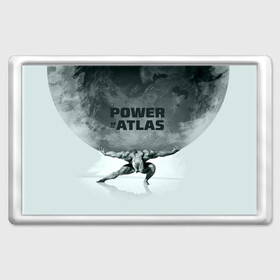 Магнит 45*70 с принтом Power of the Atlas в Ухте, Пластик | Размер: 78*52 мм; Размер печати: 70*45 | Тематика изображения на принте: atlas | power | powerlifting | sport | strength | weightlifting | атлант | бодибилдинг | качок | пауэрлифтинг | сила | спорт