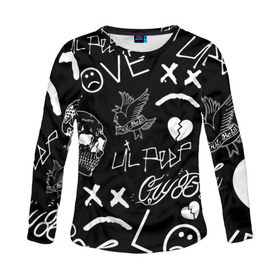 Женский лонгслив 3D с принтом Lil Peep в Ухте, 100% полиэстер | длинные рукава, круглый вырез горловины, полуприлегающий силуэт | awful things | gustav | lil peep | густав ор | клауд | клауд рэп | лил | лили | певец | пееп | пеп | пип | пост эмо | реп | репер | рэп | рэпер | трэп | хип | хип хоп | хоп | эмо трэп