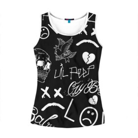 Женская майка 3D с принтом Lil Peep в Ухте, 100% полиэстер | круглая горловина, прямой силуэт, длина до линии бедра | awful things | gustav | lil peep | густав ор | клауд | клауд рэп | лил | лили | певец | пееп | пеп | пип | пост эмо | реп | репер | рэп | рэпер | трэп | хип | хип хоп | хоп | эмо трэп