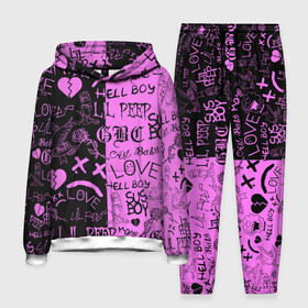 Мужской костюм 3D (с толстовкой) с принтом LIL PEEP LOGOBOMBING BLACK PINK в Ухте,  |  | Тематика изображения на принте: lil peep | lil prince | pink | зарубежная музыка | лил пип | маленький принц