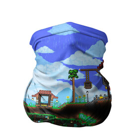 Бандана-труба 3D с принтом TERRARIA EXCLUSIVE в Ухте, 100% полиэстер, ткань с особыми свойствами — Activecool | плотность 150‒180 г/м2; хорошо тянется, но сохраняет форму | Тематика изображения на принте: game | pixel | terraria | игра | пиксель | террариа