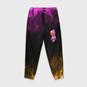 Детские брюки 3D с принтом Бравл Старс в Ухте, 100% полиэстер | манжеты по низу, эластичный пояс регулируется шнурком, по бокам два кармана без застежек, внутренняя часть кармана из мелкой сетки | Тематика изображения на принте: brawl stars | brawl stars sandy | legendary brawler | leon | leon shark | sandy | shark | stars | акула | бравл стар сэнди | леон акула | сенди | сэнди