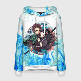 Женская толстовка 3D с принтом КЛИНОК РАССЕКАЮЩИЙ ДЕМОНОВ | DEMON SLAYER KIMETSU NO YAIBA  в Ухте, 100% полиэстер  | двухслойный капюшон со шнурком для регулировки, мягкие манжеты на рукавах и по низу толстовки, спереди карман-кенгуру с мягким внутренним слоем. | demon slayer | demon slayer: kimetsu no yaiba | kimetsu | kimetsu no yaiba | nezuko | slayer | tanjiro | клинок рассекающий демонов | незуко | танджиро | шинобу кочо