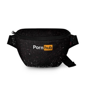 Поясная сумка 3D с принтом PornHub в Ухте, 100% полиэстер | плотная ткань, ремень с регулируемой длиной, внутри несколько карманов для мелочей, основное отделение и карман с обратной стороны сумки застегиваются на молнию | brazzers | hub | бразерс