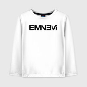 Детский лонгслив хлопок с принтом EMINEM в Ухте, 100% хлопок | круглый вырез горловины, полуприлегающий силуэт, длина до линии бедер | eminem | rap | маршалл | музыка | музыкант | песни | реп | рэп | рэпер | хип хоп | эминем